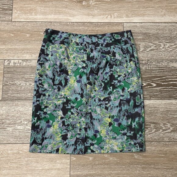 Halogen Sz 8 Fantastic Water Color Skirt Blues & Greens - Picture 3 of 6